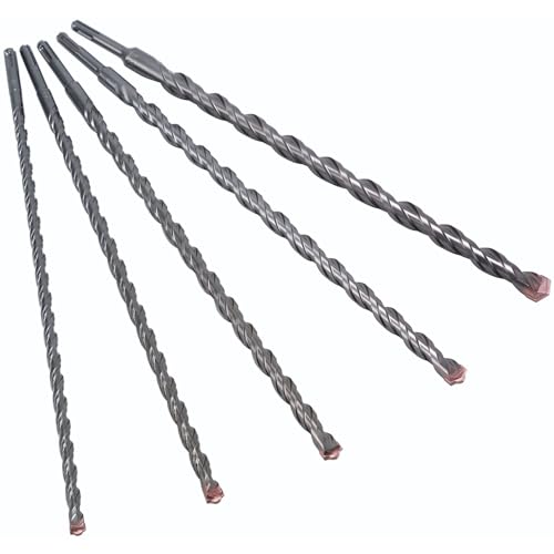 ALPEN Hammerbohrer F4 Forte 5-teilig (Gesamtlänge 250 mm, Bohrer für Beton, Naturstein und Mauerwerk) 1077809005100 von Alpen