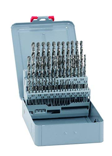 ALPEN Spiralbohrer Set HSS Cobalt 50-teilig (ø 1-5,9 mm, Bohrer in Metallbox, Bohrer selbstzentrierend, 5% kobaltlegiert) 101250100 von Alpen