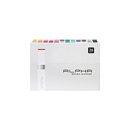 Alpha EF 36 Brush Grafikmarker 36er Brush Set Box Design Marker von Alpha EF