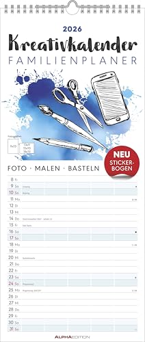 Kreativ-Kalender Familienplaner 2026-5 Spalten - 19,5x45 cmFoto, Malen, Basteln - datiert - Kreativkalender - Foto-Kalender - Familienkalender - ... - Alpha Edition: Do it yourself familyplanner Kreativ-Kalender Familienplaner 2026-5 Spalten - 19,5x45 cmFoto, Malen, Basteln - datiert - Kreativkalender - Foto-Kalender - Familienkalender - ... - Alpha Edition: Do it yourself familyplanner von Alpha Edition