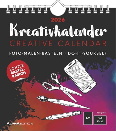 Kreativ-Kalender schwarz 2026 - 16x17 cm - Foto, Malen, Basteln - datiert - Kreativkalender - Foto-Kalender - Alpha Edition: Do it yourself calendar Kreativ-Kalender schwarz 2026 - 16x17 cm - Foto, Malen, Basteln - datiert - Kreativkalender - Foto-Kalender - Alpha Edition: Do it yourself calendar von Alpha Edition