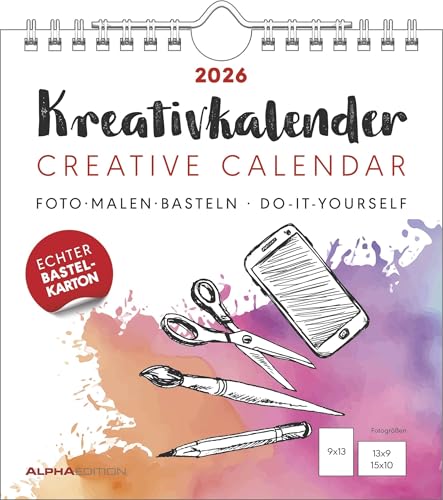 Kreativ-Kalender weiß 2026-16x17 cm - Foto, Malen, Basteln - datiert - Kreativkalender - Foto-Kalender - Alpha Edition: Do it yourself calendar Kreativ-Kalender weiß 2026-16x17 cm - Foto, Malen, Basteln - datiert - Kreativkalender - Foto-Kalender - Alpha Edition: Do it yourself calendar von Alpha Edition