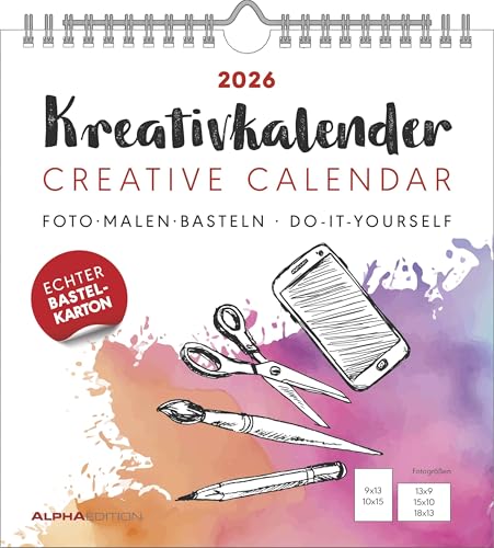 Kreativ-Kalender weiß 2026 - 21x22 cm - Foto, Malen, Basteln - datiert - Kreativkalender - Foto-Kalender - Alpha Edition: Do it yourself calendar Kreativ-Kalender weiß 2026 - 21x22 cm - Foto, Malen, Basteln - datiert - Kreativkalender - Foto-Kalender - Alpha Edition: Do it yourself calendar von Alpha Edition