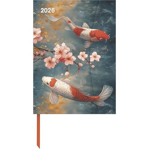 teNeues - Japanese Papers 2026 – Buchkalender 16x22 cm | Stilvoller Wochenkalender mit Magnetverschluss im Asia-Design: Magneto Diary von Alpha Edition