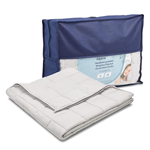 Alpine Plus Gewichtsdecke 12kg - Therapiedecke für Erwachsene - Schwere Bettdecke 135x200 cm aus Polyester mit Fiberglas- und Glasperlen - Schwere Decke für 110 bis 130 kg - Weighted Blanket in Grau Alpine Plus Gewichtsdecke 12kg - Therapiedecke für Erwachsene - Schwere Bettdecke 135x200 cm aus Polyester mit Fiberglas- und Glasperlen - Schwere Decke für 110 bis 130 kg - Weighted Blanket in Grau von Alpine Plus