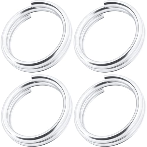 Alpinleux 4 Stück 925 Sterling Silber Split Bindering, kleine Spaltringe, geteilte Biegeringe für Schlüsselanhänger, Schmuck, Armband, Handwerk (6 mm) von Alpinleux