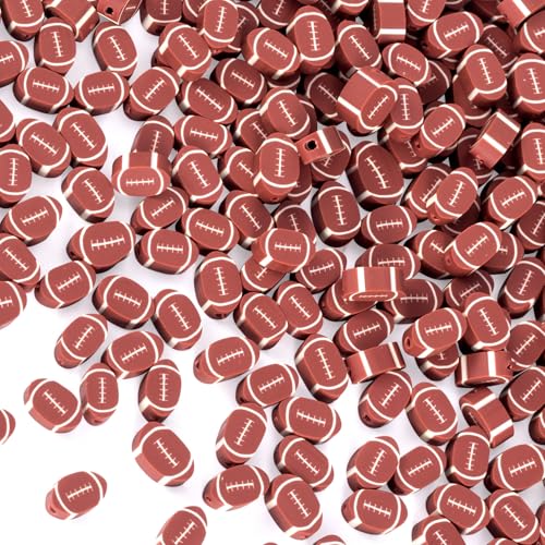 Alpinleux Baseball-Polymer-Ton-Perlen, Sportperlen zur Herstellung von Armbändern, Fußballperlen, DIY-Perlen für Armbänder, Halsketten, Schmuck, handgefertigt, Schmuckherstellung, Zubehör, Zubehör von Alpinleux