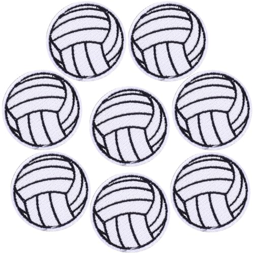 Alpinleux Volleyball-Flicken zum Aufbügeln, Volleyball-Flicken zum Aufbügeln, Nähen, Volleyball-Patch, zum Aufbügeln für Kleidung, Sportjacke, Mützen, Jeans, Rucksack, 5,1 cm, 8 Stück Alpinleux Volleyball-Flicken zum Aufbügeln, Volleyball-Flicken zum Aufbügeln, Nähen, Volleyball-Patch, zum Aufbügeln für Kleidung, Sportjacke, Mützen, Jeans, Rucksack, 5,1 cm, 8 Stück von Alpinleux