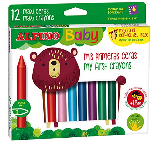 Alpino 12er Packung Wachsmalststift Baby DA000060, Bunt Alpino 12er Packung Wachsmalststift Baby DA000060, Bunt von Alpino