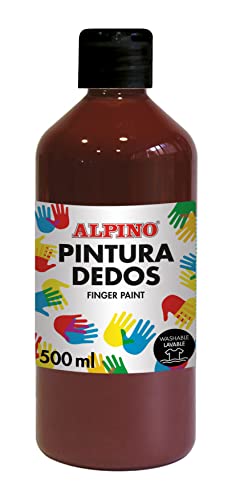 Alpino Flasche Fingerfarbe 500ml braun von Alpino