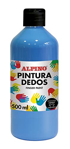 Alpino Flasche Fingerfarbe 500ml cyan von Alpino