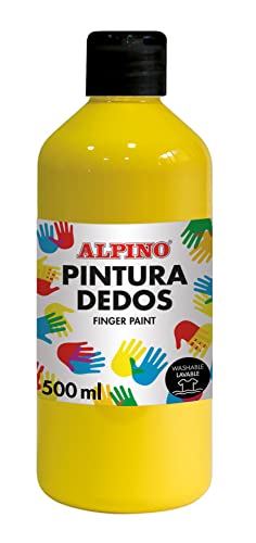 Alpino Flasche Fingerfarbe 500ml hellgelb von Alpino