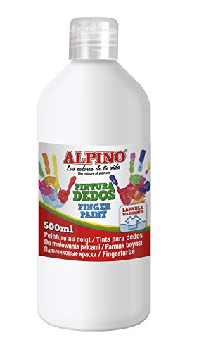 Alpino Flasche Fingerfarbe 500ml weiß von Alpino