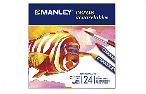 MANLEY mnq000424 – Wachsmalstifte, 24 Stück von Alpino