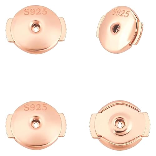 Alrens 2 Paare Verschluss für Ohrstecker Rose Gold 925 Ohrring Ohrstecker Verschluss Ohrstopper Ohrring Rücken Ohrring Stopper Ohrringheber Alrens 2 Paare Verschluss für Ohrstecker Rose Gold 925 Ohrring Ohrstecker Verschluss Ohrstopper Ohrring Rücken Ohrring Stopper Ohrringheber von Alrens