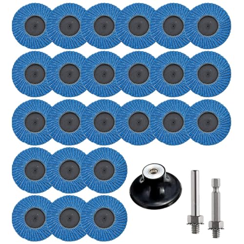 Alrens 24 Stück Schleifscheiben Set Körnung 40/60/80/120 Fächerscheiben 50mm Aluminiumoxid Schleifscheiben für Winkelschleifmaschine, 2 Zoll/50mm Fächerscheiben Zirkonkorund Schruppscheibel Alrens 24 Stück Schleifscheiben Set Körnung 40/60/80/120 Fächerscheiben 50mm Aluminiumoxid Schleifscheiben für Winkelschleifmaschine, 2 Zoll/50mm Fächerscheiben Zirkonkorund Schruppscheibel von Alrens
