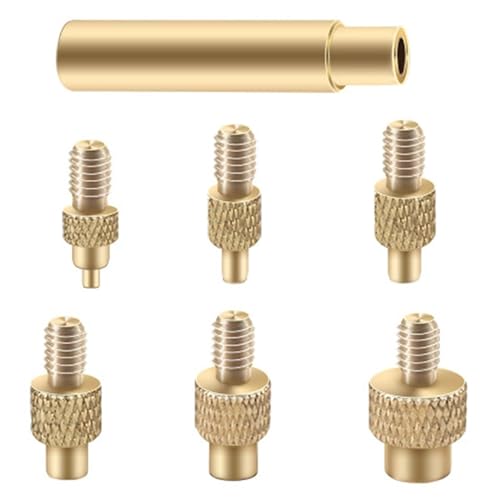 Alrens 7 Stück Lötkolben Einschmelzhilfe Set für Gewindeeinsätze, Lötkolben Spitzen für Einschmelzmuttern Weller ST Serie Lötspitzen 3D Drucker Zubehör, M2/M2.5 M3 M4 M5 M6 M8, mit Adapter Alrens 7 Stück Lötkolben Einschmelzhilfe Set für Gewindeeinsätze, Lötkolben Spitzen für Einschmelzmuttern Weller ST Serie Lötspitzen 3D Drucker Zubehör, M2/M2.5 M3 M4 M5 M6 M8, mit Adapter von Alrens