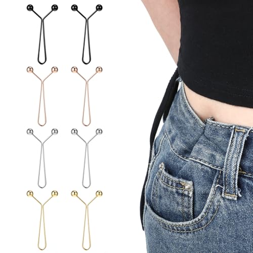 Hosenbund Enger Machen Hosen Taillenspanner 8 Stück Kein Nähen Jean Knopfnadeln Knöpfe Taillenschnallen Clips Nähfreiknopf Button Pins Abnehmbarer Jeansknopf Hosen-Clips für HosenJeans Hosenbund Enger Machen Hosen Taillenspanner 8 Stück Kein Nähen Jean Knopfnadeln Knöpfe Taillenschnallen Clips Nähfreiknopf Button Pins Abnehmbarer Jeansknopf Hosen-Clips für HosenJeans von Alrhso