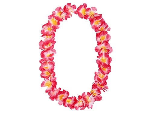 Alsino Hawaiiketten Blumenketten Hawaikette Hulakette 50 cm Durchmesser, dicht gereihte Stoffblüten, (gelb weiß zu rot) von Alsino