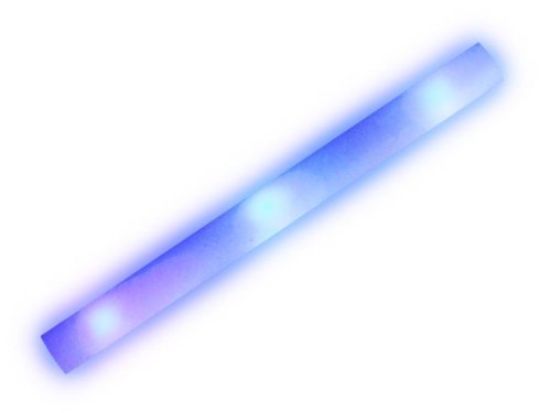 Alsino LED Leuchtstäbe Blinkstäbe aus Schaumstoff Glow Sticks im Set - ideal für Partys, Konzerte, Festivals & Events, blau, 12 Stück von Alsino