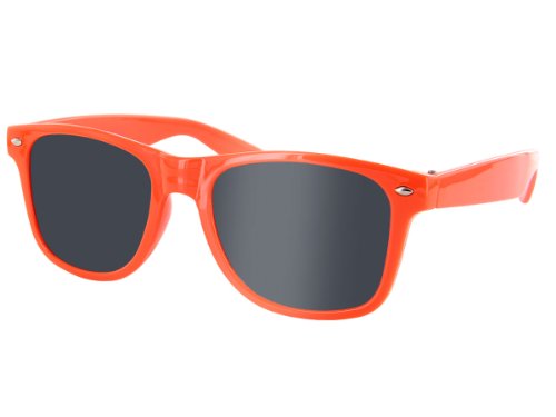 Alsino Nerd Brille ohne Stärke Karneval Rockabilly Fasching Nerdbrille Sonnenbrille Fake Schwarz Hornbrille für Kostüm Fakebrillen Accessoires Modebrille Vintage Lehrerin (orange) von Alsino