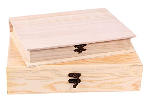 Alsino Sammler Box Holz-Schatulle Truhe Schatzkiste Verkaufshilfe Tee-Box Sortierbox Holz-Kiste, wählen:Holzbox 11 Set von Alsino