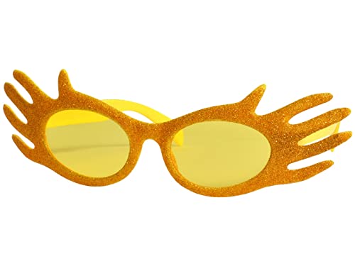 Alsino Sonnenbrille Herzbrille Fun-Brille Party Brille Photo-Booth Hippie, Einheitsgröße für Damen und Herren – (F-008) Madam Edna gold von Alsino