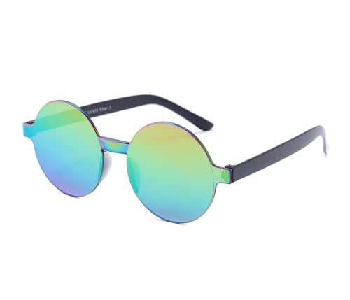 Alsino Sonnenbrille Herzbrille Fun-Brille Party Brille Photo-Booth Hippie, Einheitsgröße für Damen und Herren – (F-071) verspiegelt rainbow von Alsino