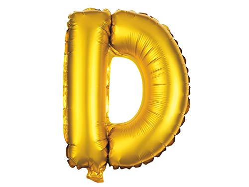 Alsino XXL Folienballons Luftballon Heliumballon Buchstabenballon A-Z Gold 80 cm Party Geburtstag Hochzeit, Variante wählen:BAL-173 Buchstabe D von Alsino