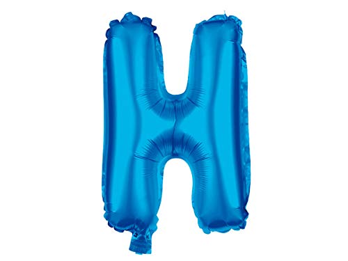 Alsino XXL Heliumballons Buchstabenballons Größe: ca. 80 cm Buchstaben A-Z Blau, BAL-255 Buchstabe H von Alsino