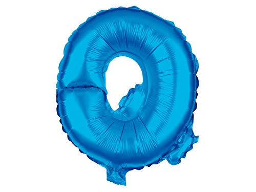 Alsino XXL Heliumballons Buchstabenballons Größe: ca. 80 cm Buchstaben A-Z Blau, BAL-264 Buchstabe Q von Alsino