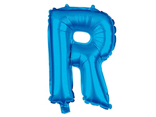 Alsino XXL Heliumballons Buchstabenballons Größe: ca. 80 cm Buchstaben A-Z Blau, BAL-265 Buchstabe R von Alsino