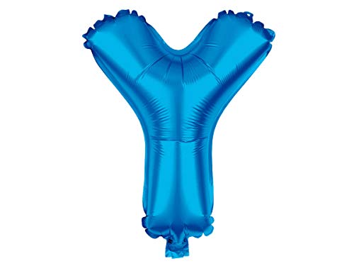 Alsino XXL Heliumballons Buchstabenballons Größe: ca. 80 cm Buchstaben A-Z Blau, BAL-272 Buchstabe Y von Alsino