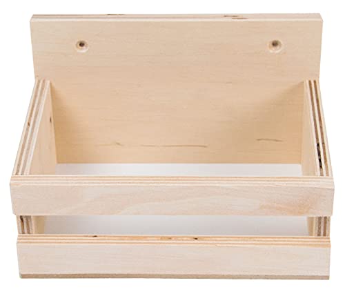 Alsino Gewürzregal Holz Gewürzhalter 17 x 11,8 x 6,0 cm Wandregal Schwebend Küchenregal Aufbewahrung - Unbehandelt, mit vorgebohrten Löchern (A) von Alsino