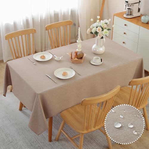 Alsoo Rechteckige Tischdecke, wasserdicht, strukturierte Tischdecke für rechteckige Tische, auslaufsicher und knitterfrei, Tischdecke für Esstisch, Küche, Partys und Feiertage, 152,4 x 305,8 cm Alsoo Rechteckige Tischdecke, wasserdicht, strukturierte Tischdecke für rechteckige Tische, auslaufsicher und knitterfrei, Tischdecke für Esstisch, Küche, Partys und Feiertage, 152,4 x 305,8 cm von Alsoo
