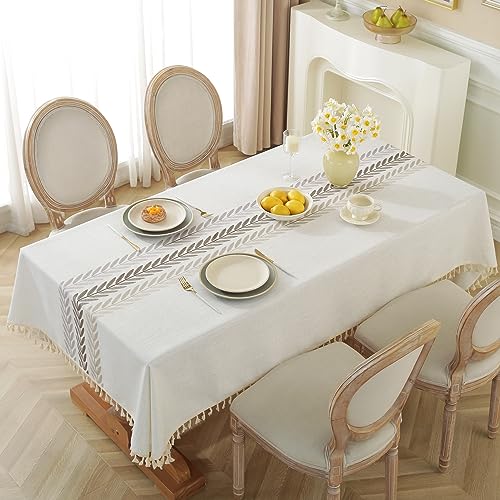 Alsoo Wasserdichte Tischdecke aus Baumwollleinen, quadratisch, Jute, Tischkleidung für Küche, Esszimmer, Party, Urlaub, Weihnachten, Beige, Weinblatt, 4 Sitze/55 x 55 cm Alsoo Wasserdichte Tischdecke aus Baumwollleinen, quadratisch, Jute, Tischkleidung für Küche, Esszimmer, Party, Urlaub, Weihnachten, Beige, Weinblatt, 4 Sitze/55 x 55 cm von Alsoo