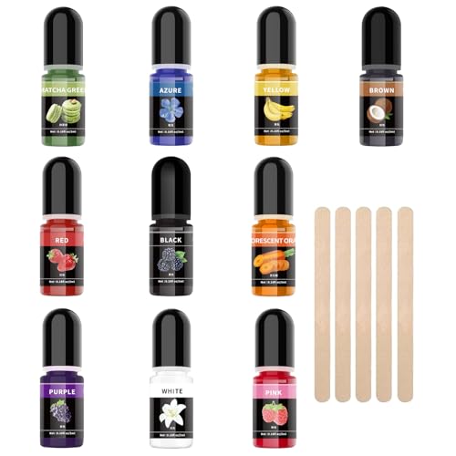 Altaroo 10 Epoxidharz Farbe, Epoxidharz set, Epoxidharz Farben, Gießpulver Farbe für harz gießen set, Harz Farbpaste für Harzkunst -je 5 ml von Altaroo