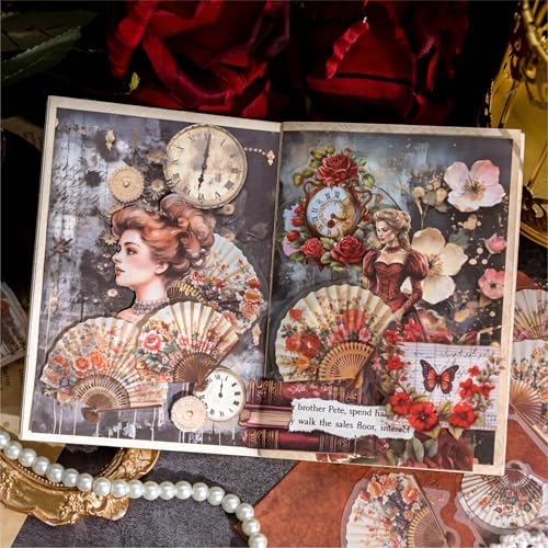 Altaroo 150 Blätter Scrapbook Stickers, Scrapbook Papier Vintage Flowers, Scrapbook Zubehör, Flower Aufkleber Blumen Sticker Aesthetic Bastelpapier für Scrapbooking, Fotoalbum,Journal Altaroo 150 Blätter Scrapbook Stickers, Scrapbook Papier Vintage Flowers, Scrapbook Zubehör, Flower Aufkleber Blumen Sticker Aesthetic Bastelpapier für Scrapbooking, Fotoalbum,Journal von Altaroo