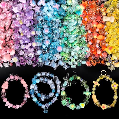 Altaroo 180 Perlenset für Armbänder, Perlen Acrylperlen Armbandherstellung 6 Farben, Blumen, Sterne, Schmetterlinge, Armbänder Selber Machen für Schmuckherstellung,Schlüsselanhänger, Halsketten Altaroo 180 Perlenset für Armbänder, Perlen Acrylperlen Armbandherstellung 6 Farben, Blumen, Sterne, Schmetterlinge, Armbänder Selber Machen für Schmuckherstellung,Schlüsselanhänger, Halsketten von Altaroo