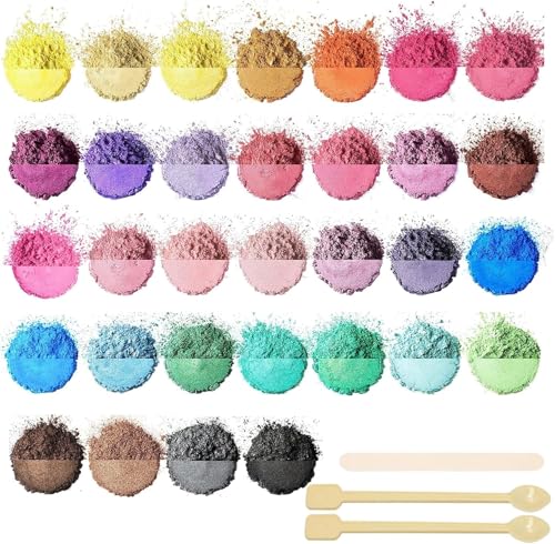 Altaroo 32 Epoxidharz Farbe 3g, Mica Powder, Kerzen Selber Machen Set, Farbpigmente für Gießpulver, Badebomben Selber Machen Altaroo 32 Epoxidharz Farbe 3g, Mica Powder, Kerzen Selber Machen Set, Farbpigmente für Gießpulver, Badebomben Selber Machen von Altaroo