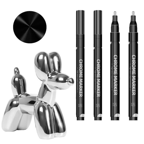 Altaroo 4 Stück Schwarz Silber Chrom Marker, Lackstift Schwarz Silber 2mm, Marker Permanent Wasserfest Metallic Spiegel, Lackstift für Modellmetall, Glas, Kunststoff, Metallisch Lackierte Oberfläche Altaroo 4 Stück Schwarz Silber Chrom Marker, Lackstift Schwarz Silber 2mm, Marker Permanent Wasserfest Metallic Spiegel, Lackstift für Modellmetall, Glas, Kunststoff, Metallisch Lackierte Oberfläche von Altaroo