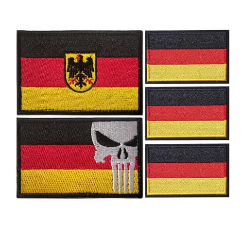 Altaroo 5 Stück Deutschland Patch 8 x 5 cm, 5,3 x 3,5 cm, Patches Klett Größ, Deutschland Patch Klett, Patches für Taktische Militär Kleidung, Rucksack, Baseballkappe, Weste, Hundegeschirr Altaroo 5 Stück Deutschland Patch 8 x 5 cm, 5,3 x 3,5 cm, Patches Klett Größ, Deutschland Patch Klett, Patches für Taktische Militär Kleidung, Rucksack, Baseballkappe, Weste, Hundegeschirr von Altaroo