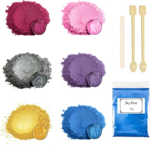 Altaroo 6 Epoxidharz Farbe 10g, Mica Powder, Kerzen Selber Machen Set, Farbpigmente für Gießpulver, Badebomben Selber Machen Altaroo 6 Epoxidharz Farbe 10g, Mica Powder, Kerzen Selber Machen Set, Farbpigmente für Gießpulver, Badebomben Selber Machen von Altaroo