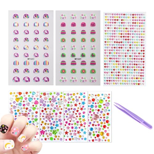 Altaroo 7 Blätter Glitzersteine Selbstklebend, Strasssteine Selbstklebend mit Pinzette, Glitzersteine Gesicht Gemischte Größen, Mädchen Nagelaufkleber Einhorn für Make-up, DIY, Augen, Nagel Altaroo 7 Blätter Glitzersteine Selbstklebend, Strasssteine Selbstklebend mit Pinzette, Glitzersteine Gesicht Gemischte Größen, Mädchen Nagelaufkleber Einhorn für Make-up, DIY, Augen, Nagel von Altaroo