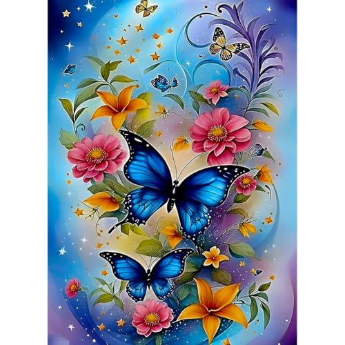 Altaroo Diamond Painting Blume Schmetterling, Diamond Painting Erwachsene 300 x 300mm, 5d Diamant Painting Bilder Diy Bastelset, Gemälde geeignet für Die Inneneinrichtung, Geschenk Altaroo Diamond Painting Blume Schmetterling, Diamond Painting Erwachsene 300 x 300mm, 5d Diamant Painting Bilder Diy Bastelset, Gemälde geeignet für Die Inneneinrichtung, Geschenk von Altaroo