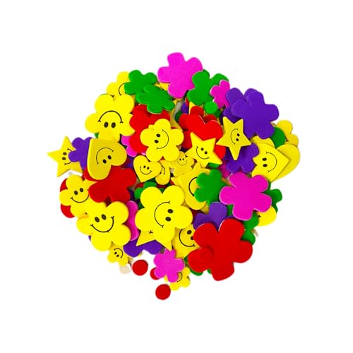 Altaroo Moosgummi Sticker, Moosgummi Basteln, Moosgummi Selbstklebend, Moosgummi Aufkleber, Selbstklebend 100 Stück Blumen Smiley, Runde Aufkleber Gesicht Altaroo Moosgummi Sticker, Moosgummi Basteln, Moosgummi Selbstklebend, Moosgummi Aufkleber, Selbstklebend 100 Stück Blumen Smiley, Runde Aufkleber Gesicht von Altaroo