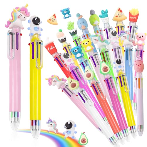 Altdeovk 24 Stuck Mehrfarbiger Kugelschreiber Kawaii, 6 In 1 Kugelschreiber für Kinder, Kugelschreiber Schieben für Kinder Partygeschenke, Schreiben, Zeichnen, Markieren Altdeovk 24 Stuck Mehrfarbiger Kugelschreiber Kawaii, 6 In 1 Kugelschreiber für Kinder, Kugelschreiber Schieben für Kinder Partygeschenke, Schreiben, Zeichnen, Markieren von Altdeovk