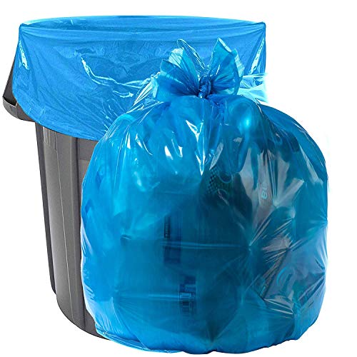Aluf Plastics Müllbeutel, 10 l, blau, 100 Stück – 1,5 ml (äquivalent) – Müllbeutel oder Recyclingbeutel 83,8 x 99,1 cm – große Kunststoff-Dosen – für Industrie, Zuhause, Bauunternehmer, Recycling von Aluf Plastics