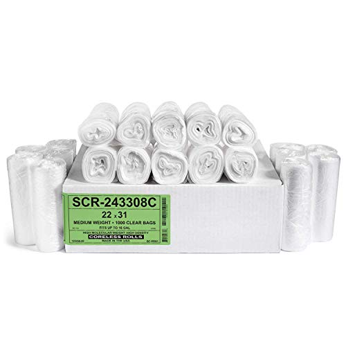 Aluf Plastics Müllbeutel mit hoher Dichte, 6 Mikron, für Zuhause, Büro, Badezimmer, Papier, Styropor, 1000 Stück Aluf Plastics Müllbeutel mit hoher Dichte, 6 Mikron, für Zuhause, Büro, Badezimmer, Papier, Styropor, 1000 Stück von Aluf Plastics
