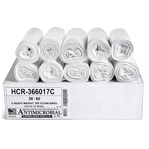 Kunststoff aluf hcr-366017 C, Stern, ohne Kern, Beutel, 12 Liter, aus Polyethylen, 60 x 90 cm, transparent, 200 Stück von Aluf Plastics